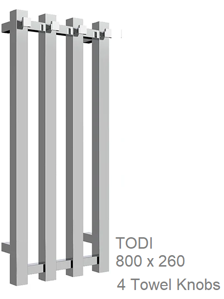 Reina Todi Chrome Towel Rail 800 x 260mm